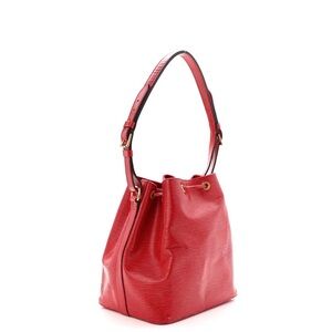LV Neonoe - Elegant Red Leather Bucket Bag